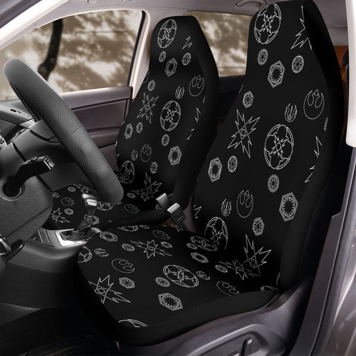 star wars symbol monochrome Car Seat Covers