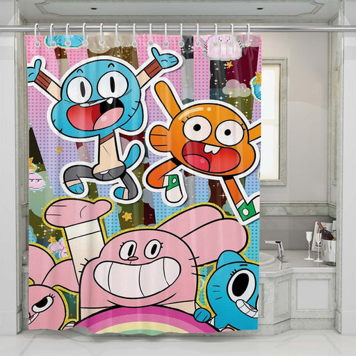 the amazing world of gumball character shower curtains