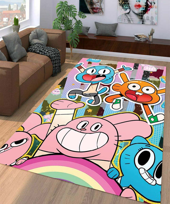 the amazing world of gumball character Living room carpet rugs