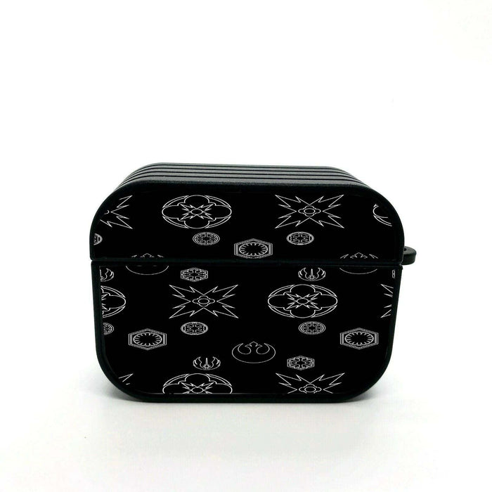 star wars symbol monochrome airpods case