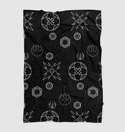 star wars symbol monochrome Ultra soft fleece blanket