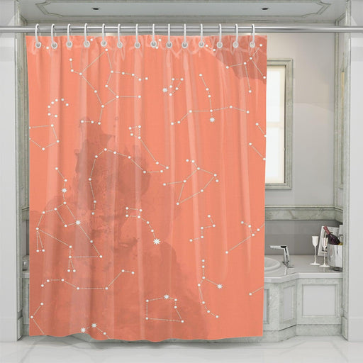 stars zodiac of moon connect the dots shower curtains