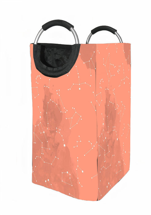 stars zodiac of moon connect the dots Laundry Hamper | Laundry Basket