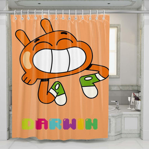 the amazing world of gumball darwin shower curtains