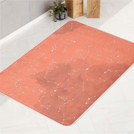 stars zodiac of moon connect the dots bath rugs