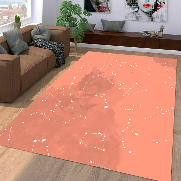 stars zodiac of moon connect the dots Living room carpet rugs