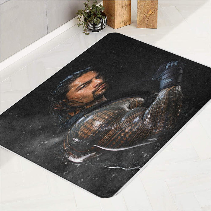 sweat roman reigns wwe superstar bath rugs