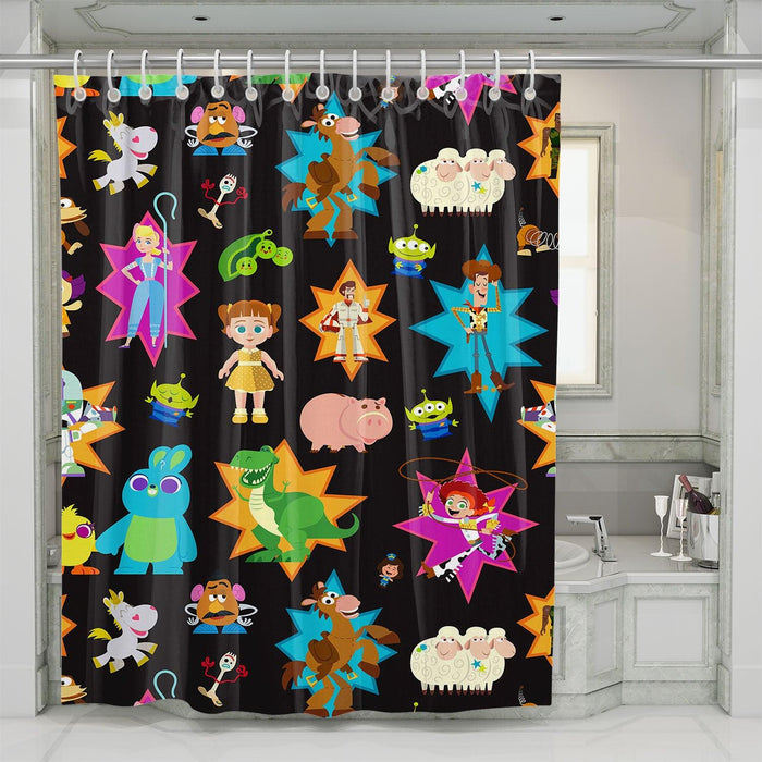 starter character of toy story shower curtains