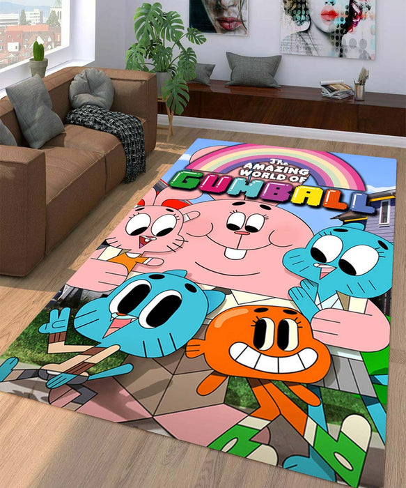 the amazing world of gumball happy Living room carpet rugs