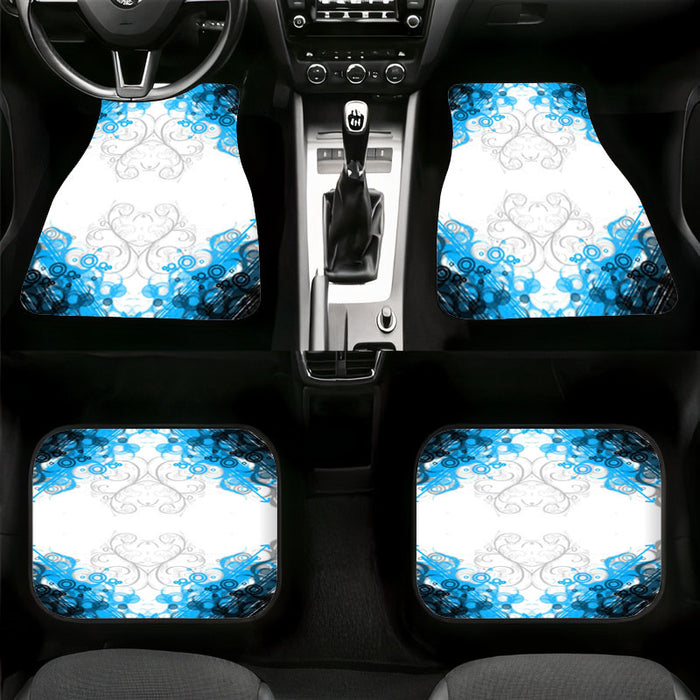 static blue ornament abstract Car floor mats Universal fit