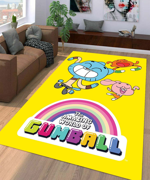 the amazing world of gumball yellow character Living room carpet rugs