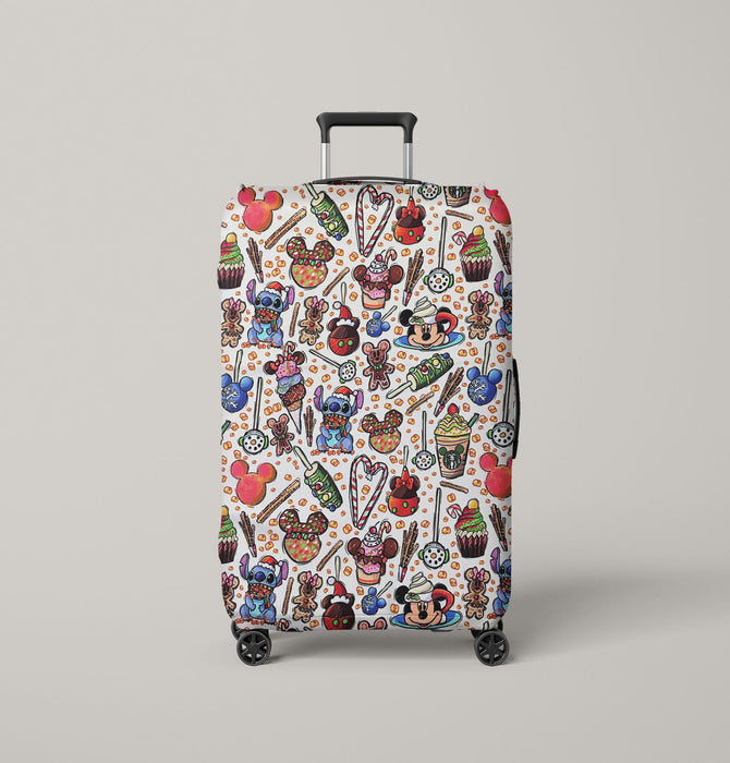 stitch mickey mouse disneyland Luggage Cover | suitcase