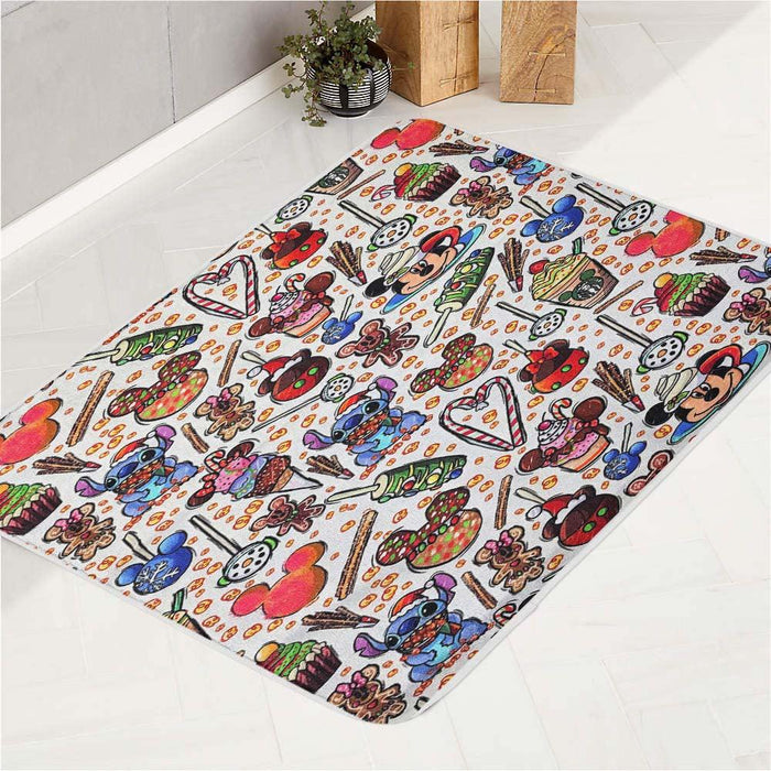 stitch mickey mouse disneyland bath rugs