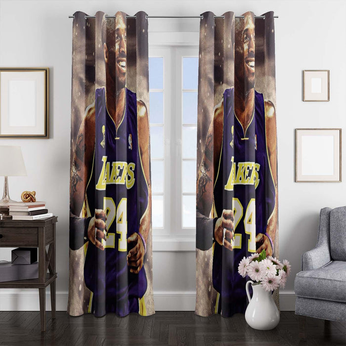 smile of kobe bryant lakers window Curtain