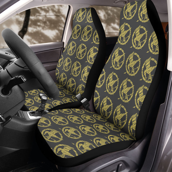 stitching the mockingjay gold Car Seat Covers