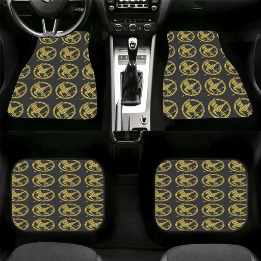 stitching the mockingjay gold Car floor mats Universal fit