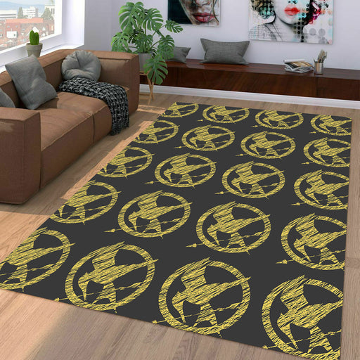 stitching the mockingjay gold Living room carpet rugs