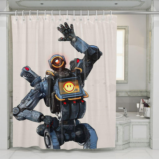 smile pathfinder robbot shower curtains