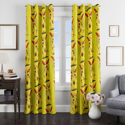 storm pikachu red mode window Curtain