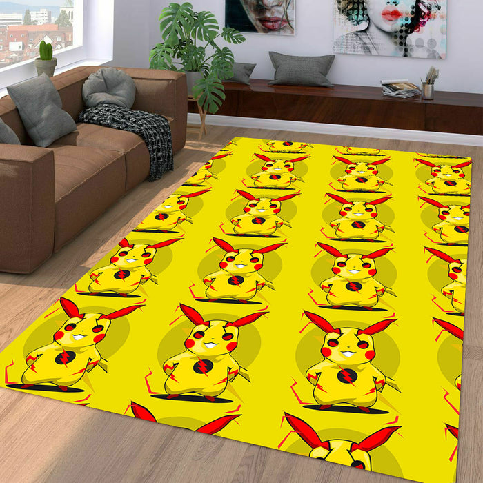 storm pikachu red mode Living room carpet rugs