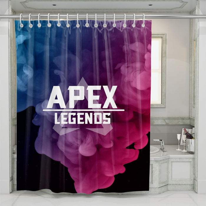 smoke apex legends vaporwave shower curtains