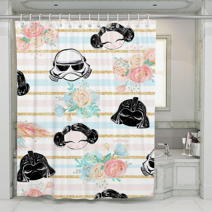 stormtrooper darth vader cute shower curtains