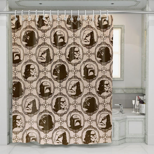 stormtroopers silhouette vintage shower curtains