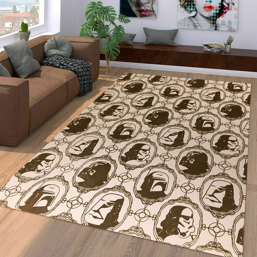 stormtroopers silhouette vintage Living room carpet rugs