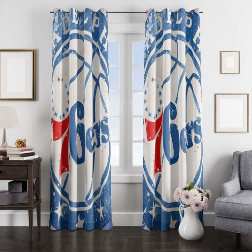 snow cold of philadelphia 76ers window Curtain