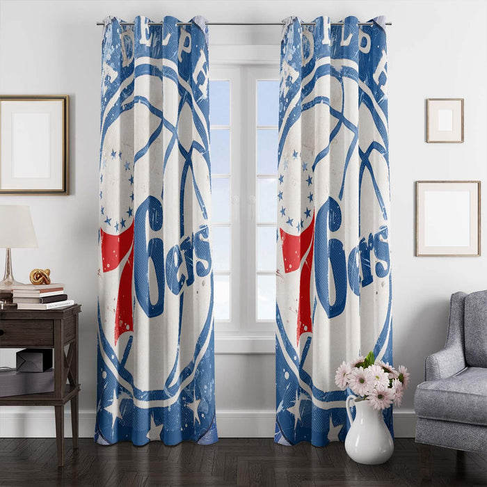 snow cold of philadelphia 76ers window Curtain