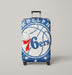 snow cold of philadelphia 76ers Luggage Covers | Suitcase