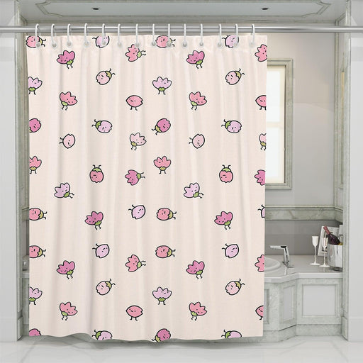 strawberry cartoon cute shower curtains