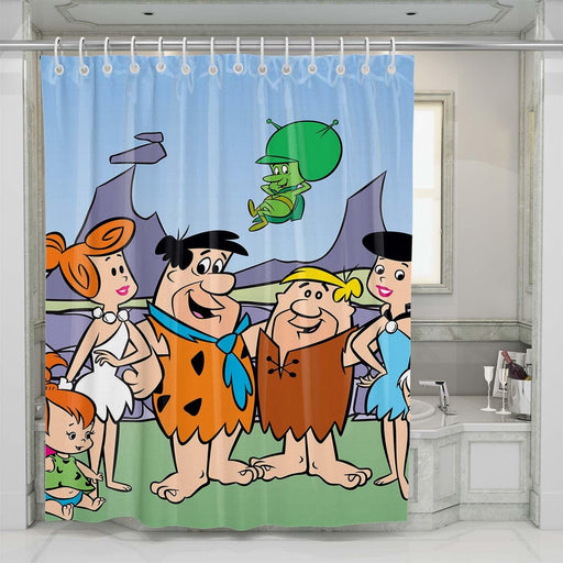 the flinstones character shower curtains