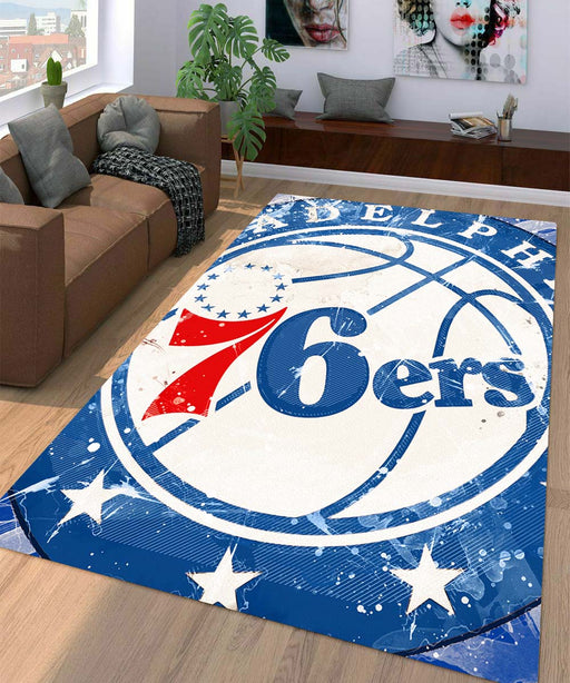 snow cold of philadelphia 76ers Living room carpet rugs