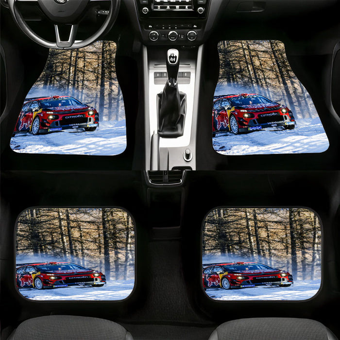 snow racing car always feel so extreme Car floor mats Universal fit