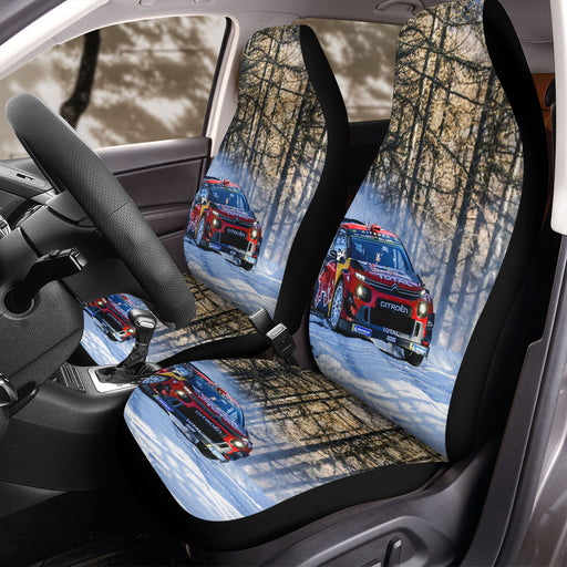 snow racing car always feel so extreme Car Seat Covers