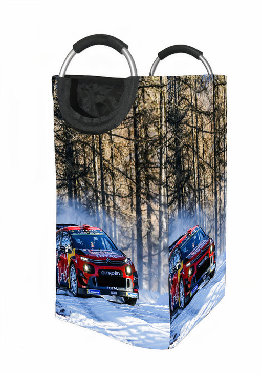 snow racing car always feel so extreme Laundry Hamper | Laundry Basket