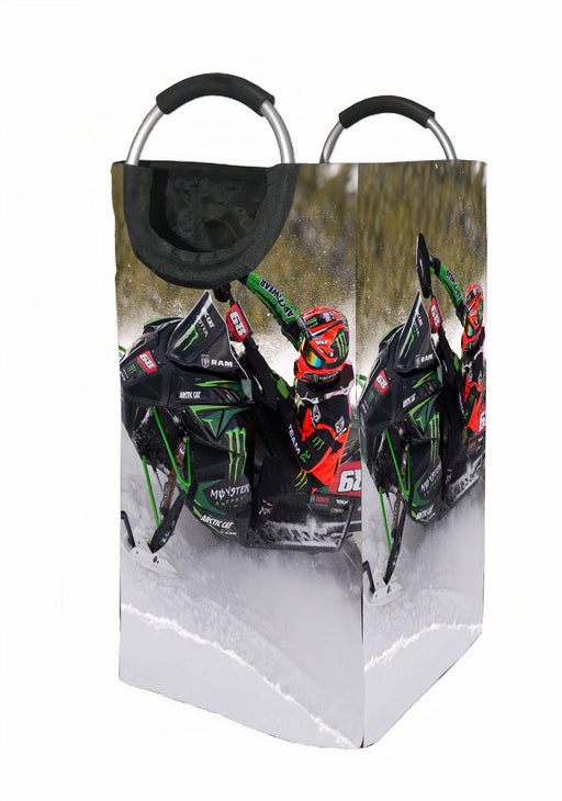 snow racing obstacle Laundry Hamper | Laundry Basket