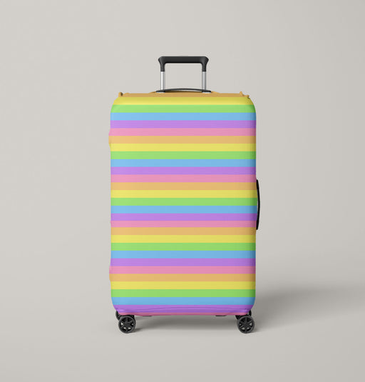 stretch rainbow lines color Luggage Cover | suitcase