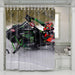 snow racing obstacle shower curtains