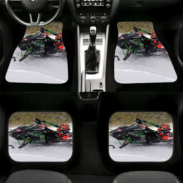 snow racing obstacle Car floor mats Universal fit