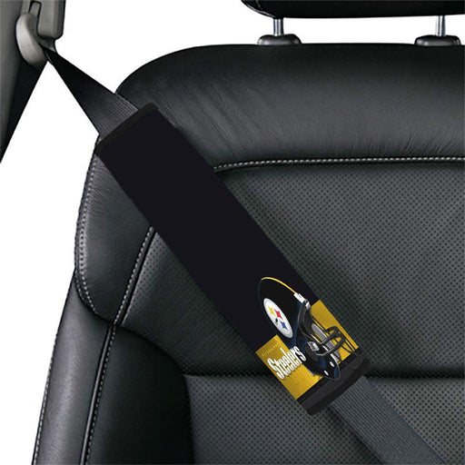 soft colour of pittsburgh steelers helmet Car seat belt cover - Grovycase