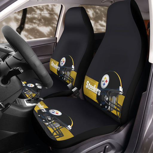 soft colour of pittsburgh steelers helmet Car Seat Covers