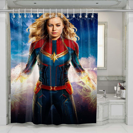 the great of captain marvel shower curtains