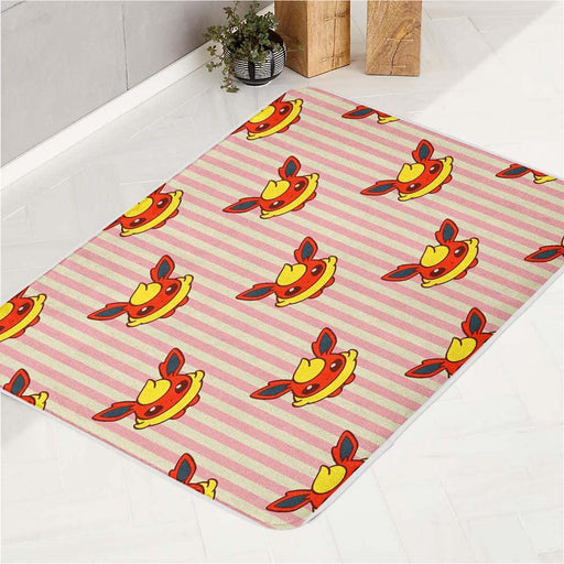 stripes flareon flash fire bath rugs