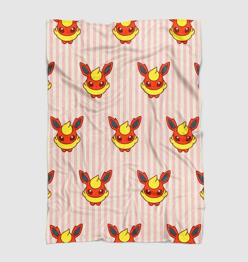 stripes flareon flash fire Ultra soft fleece blanket