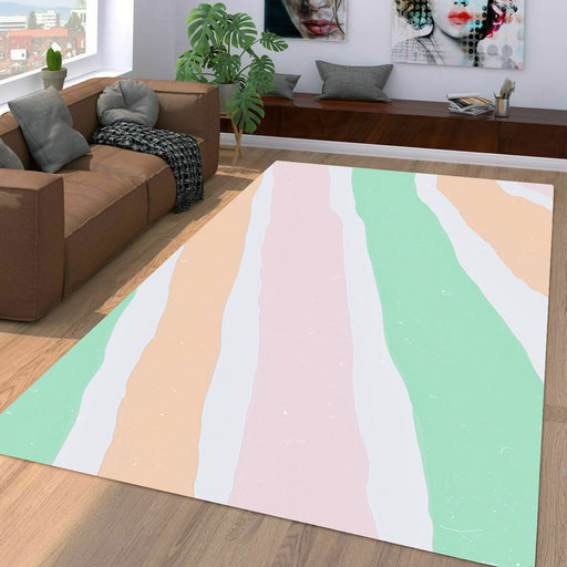 stripes pastel grunge Living room carpet rugs