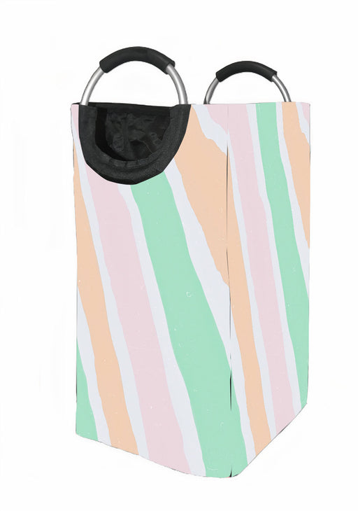 stripes pastel grunge Laundry Hamper | Laundry Basket