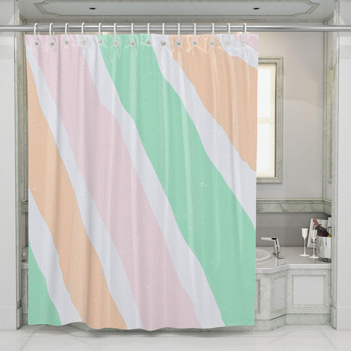 stripes pastel grunge shower curtains