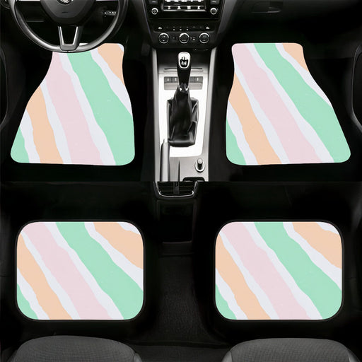 stripes pastel grunge Car floor mats Universal fit